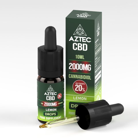 Aztec  C B D  Drops  Label 2000 M G  L E M O N